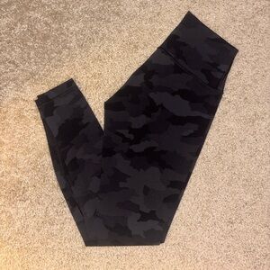 Lululemon Athletica Black Camouflage Leggings